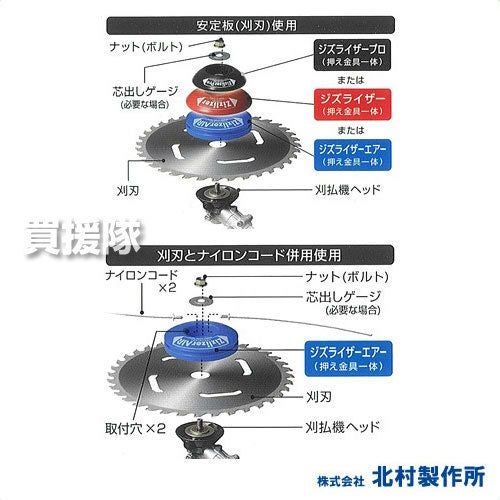北村製作所 刈払機用安定板 ジズライザーエアー ZAT-H24B | 買援隊(か