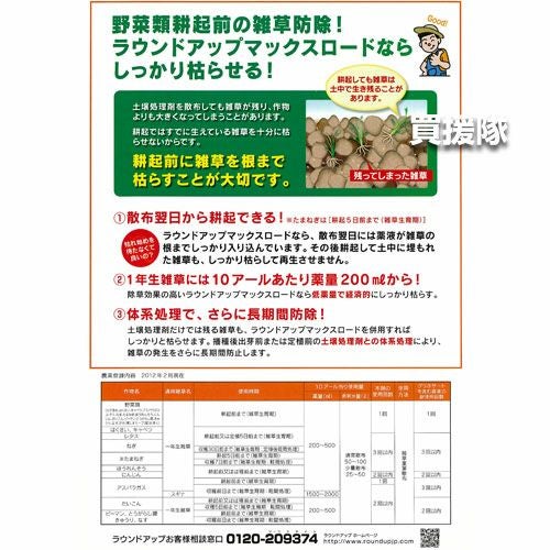 日産化学 ラウンドアップ 5.5L マックスロード 原液タイプ | 買援隊(か