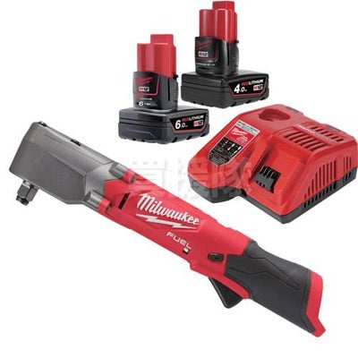 ミルウォーキーツール・ジャパン合同会社 milwaukee M12 FUEL 1/2インチ 300Nmアングルインパクトレンチ(本体) M12_FRAIWF12-0_JP ＆M12 4.0Ah＆6.0Ah FCスタートキット M12-18_NRG-642_JP バッテリーと充電器セット 【電動工具】